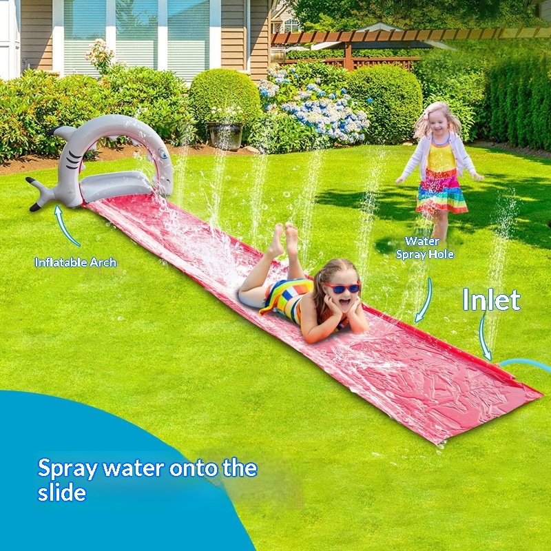 Kids Outdoor Water Sprinkler - Toboggan aquatique gonflable en forme de