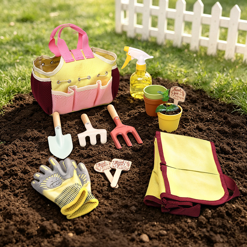 Kids Outdoor Garden - Ensemble d'outils de jardin pour enfants,