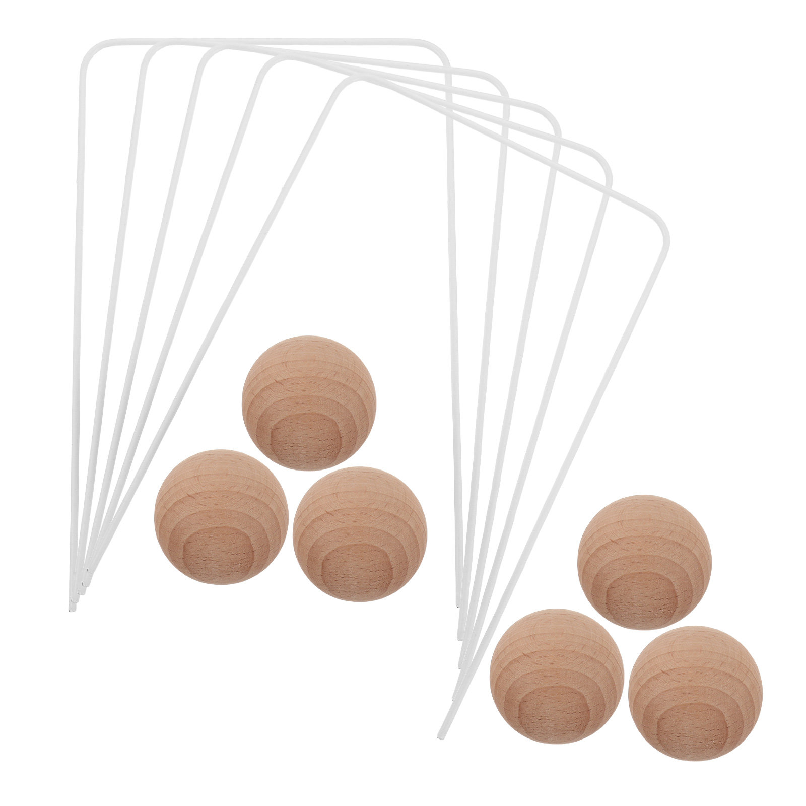 Kids Outdoor Wooden Playset - Ensemble de jeu de croquet d'extérieur