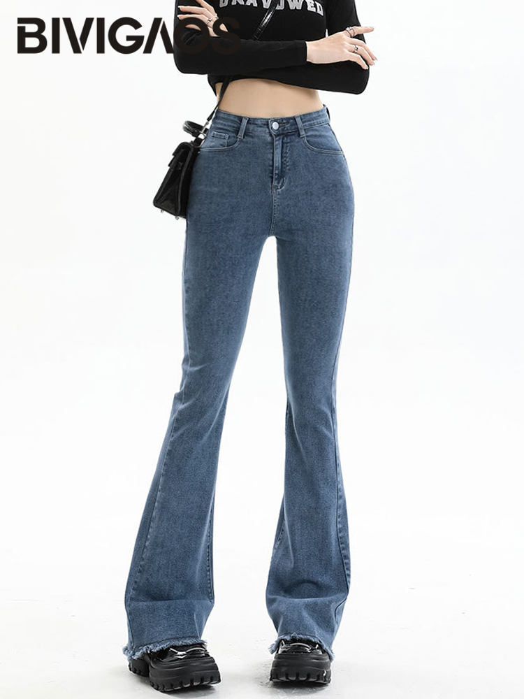 Mini Trampoline Spring - BIVIGAOS Nouveau Jean Micro Évasé Femme