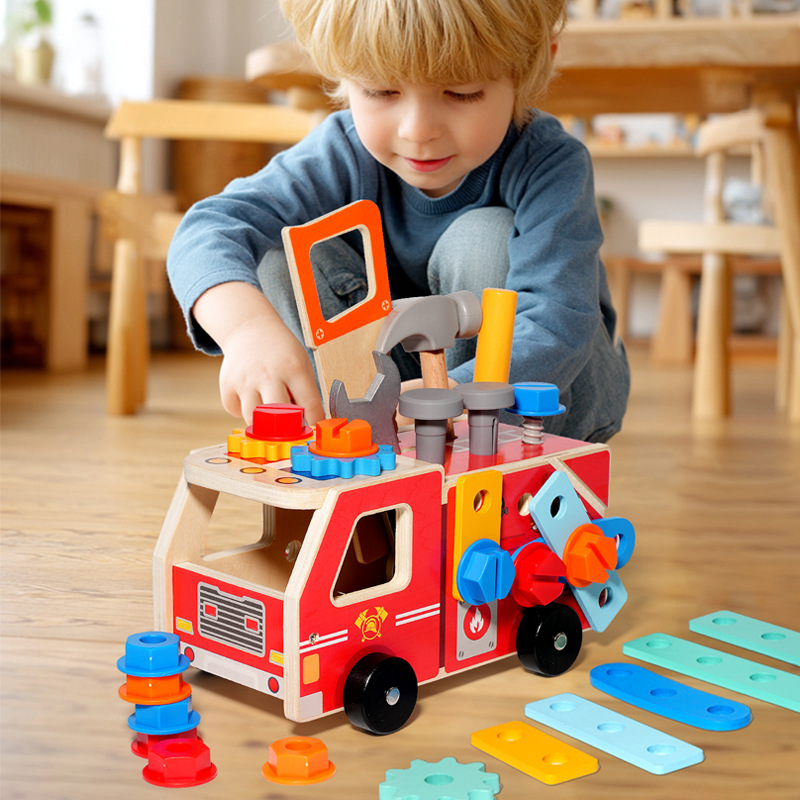 Kids Outdoor Wooden Playset - Jeu d'outils d'assemblage d'écrous et de