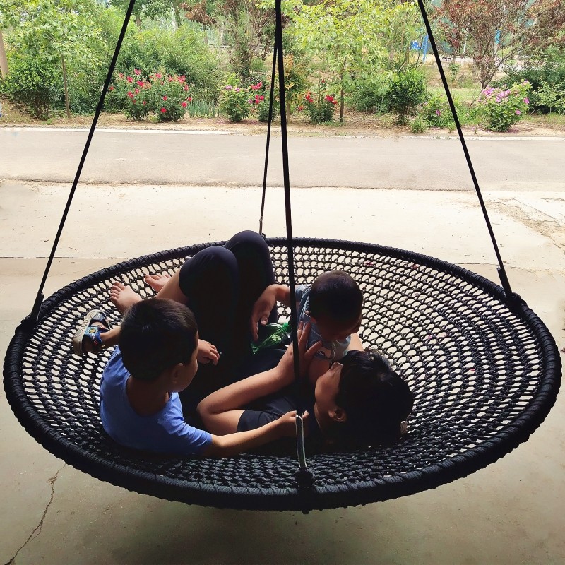 Kids Outdoor Nest Swing - Grand balançoire ronde en forme de
