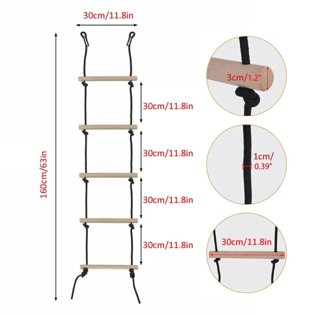 Échelle à cordes d'escalade po - Kids Outdoor Wooden Playset avis et prix