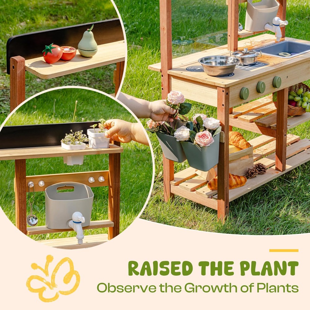 Cuisine en bois pour enfants,  - Kids Outdoor Wooden Playset avis et prix