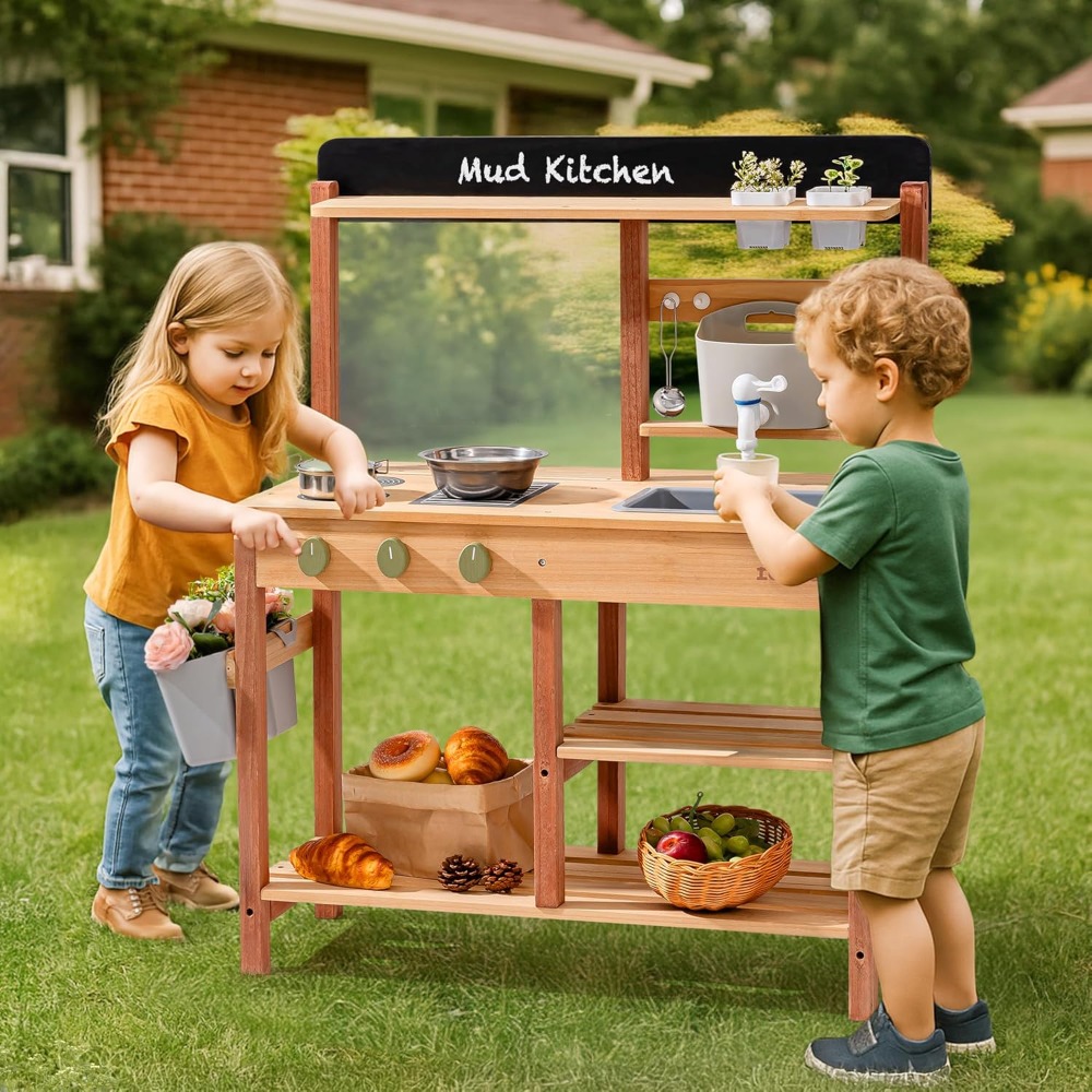 Cuisine en bois pour enfants,  - Kids Outdoor Wooden Playset avis et prix