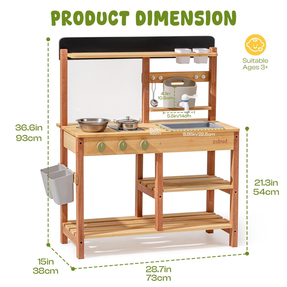 Cuisine en bois pour enfants,  - Kids Outdoor Wooden Playset avis et prix