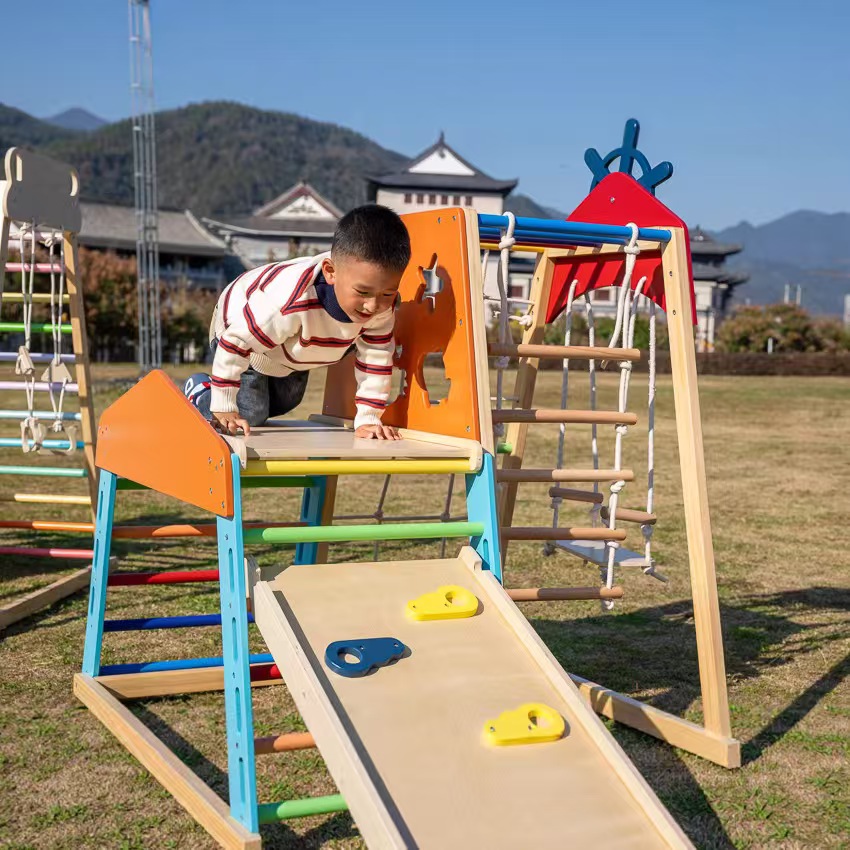 Grande structure d'escalade en - Kids Outdoor Wooden Playset avis et prix
