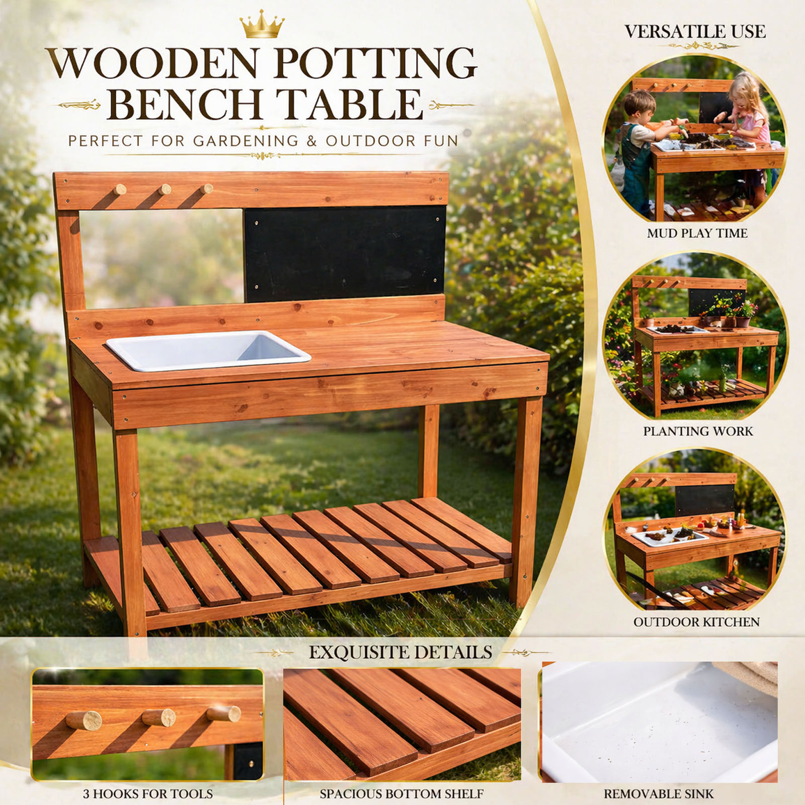 Bancs de jardinage en bois pou - Kids Outdoor Garden avis et prix